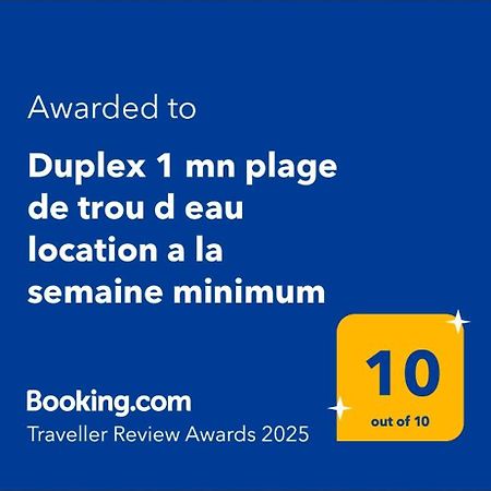 Duplex 1 Mn Plage De Trou D Eau Location A La Semaine Minimum لا سالين لو باين المظهر الخارجي الصورة